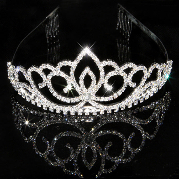 Ladies Elegant Rhinestone Tiara with Floral Design Kalsten
