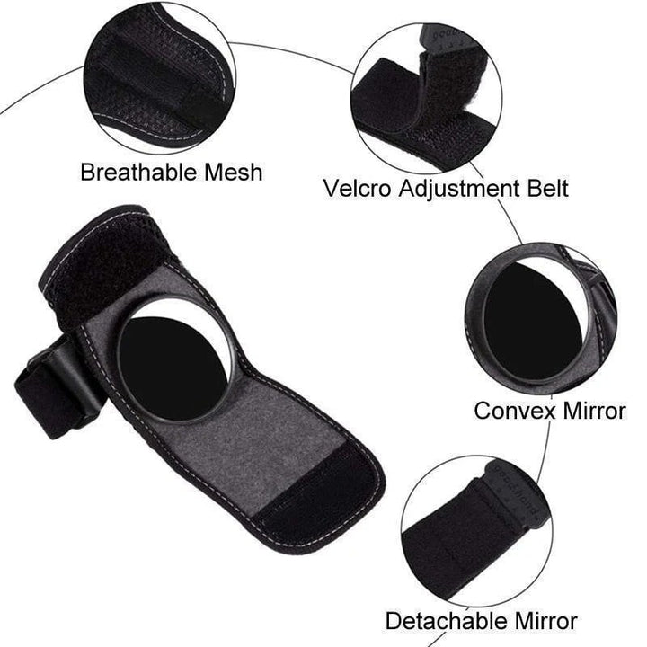 Kalsten | Cycling Wrist Rearview Mirror | Wide-Angle Safety Accessory | Adjustable & Lightweight