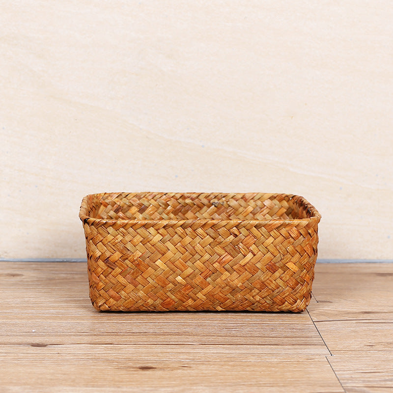 Unisex Rectangular Storage Basket made of Natural Material Kalsten
