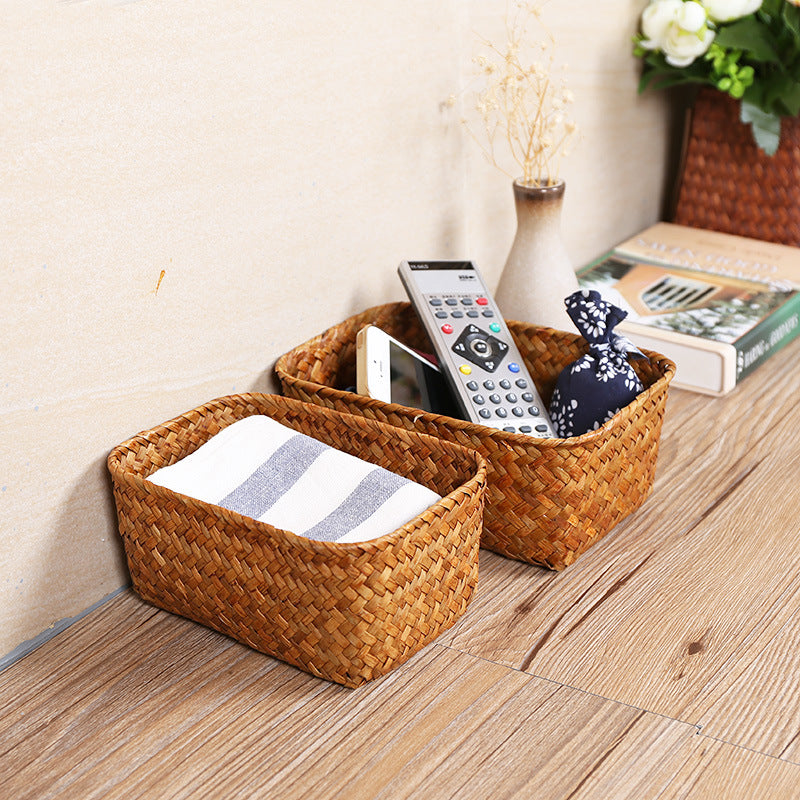 Handcrafted Natural Woven Storage Basket Kalsten