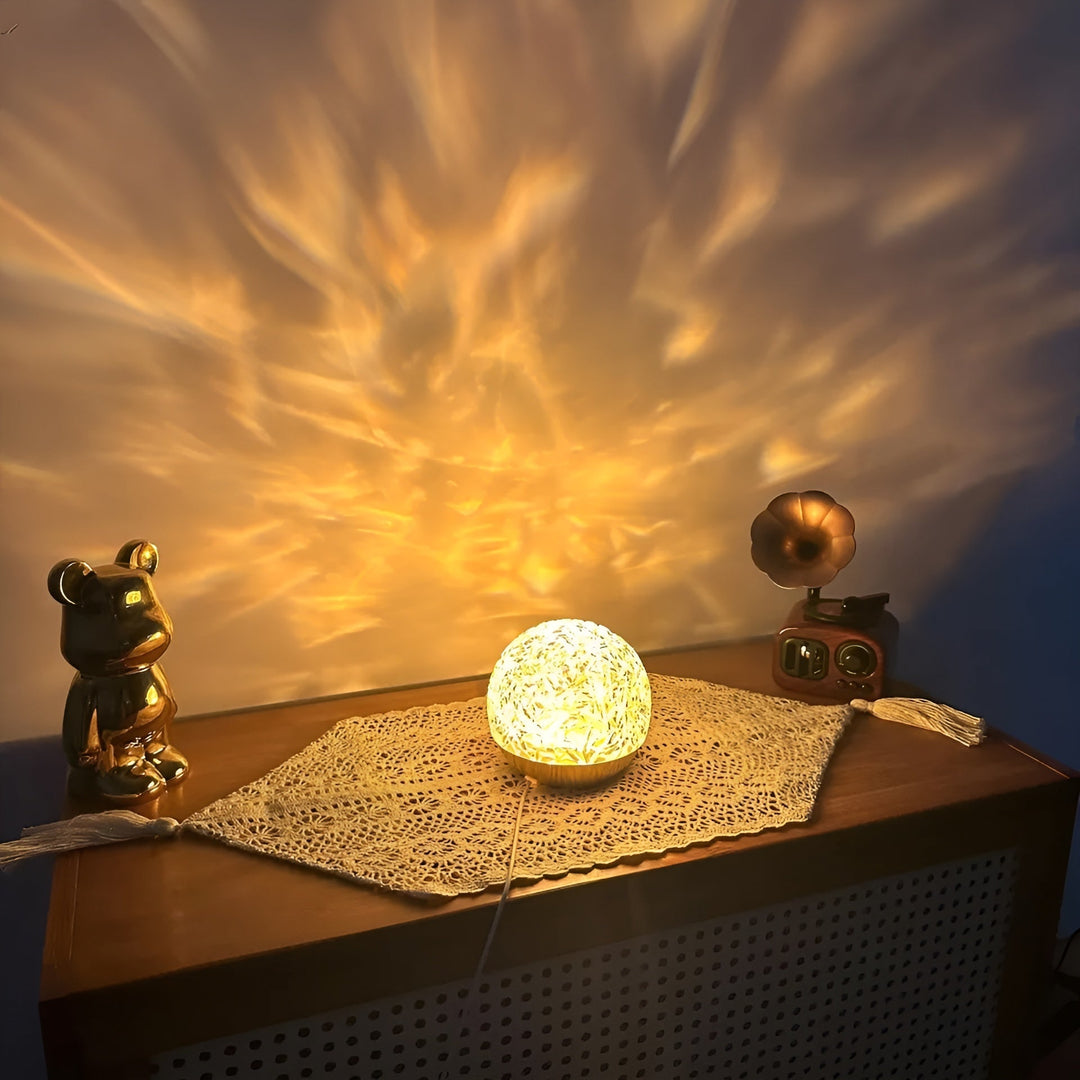 Projection lamp with wave light – Relaxing mood lighting for table or bedroom | Kalsten