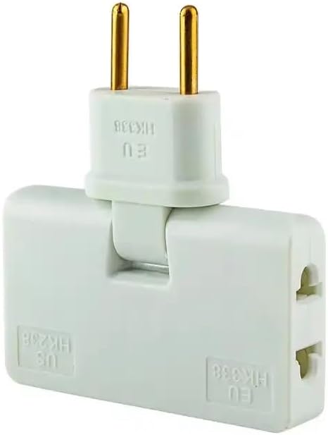 180° Rotating Triple Socket Adapter – EU Plug
