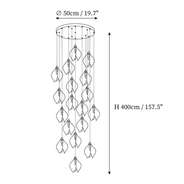 Creative Multi-heads Stylised Bloom Buds Pendant Lamp | Kalsten