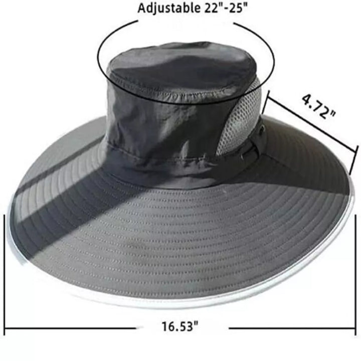 Wide Brim Solar Fan Outdoor Bucket Hat Solar & USB Charging | Kalsten