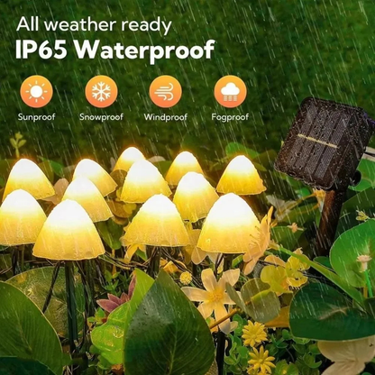 MushroomGlow Solar String Lights