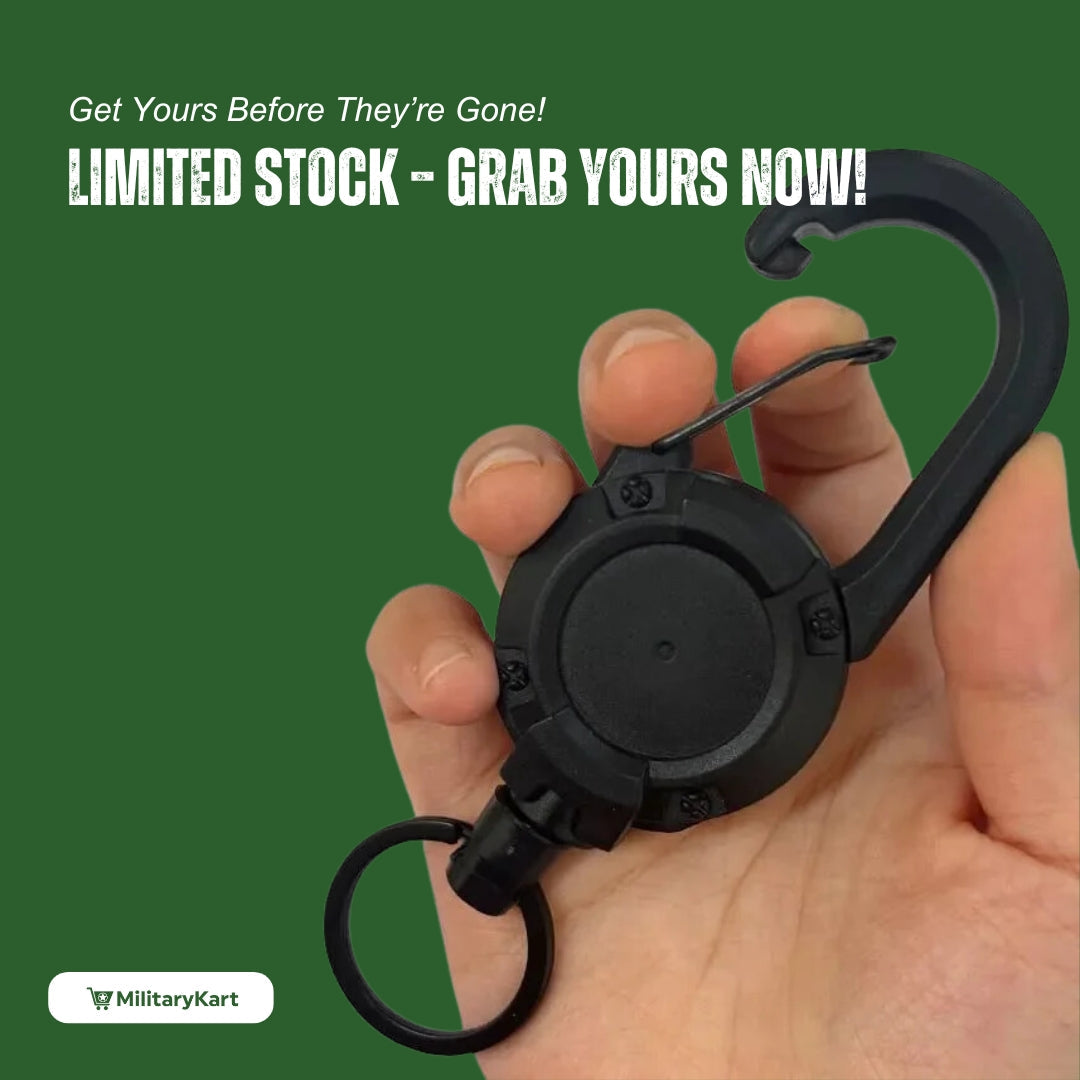 Kalsten | Heavy-Duty Tactical Retractable Keychain – Multi-Use Outdoor Carabiner Tool
