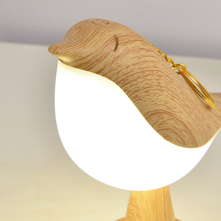 Table Lamp Bird Shape Wood Effect LED | Kalsten