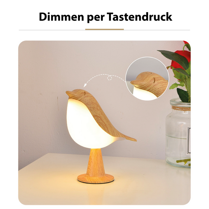 Modern Wood LED Table Lamp Bird Design | Kalsten
