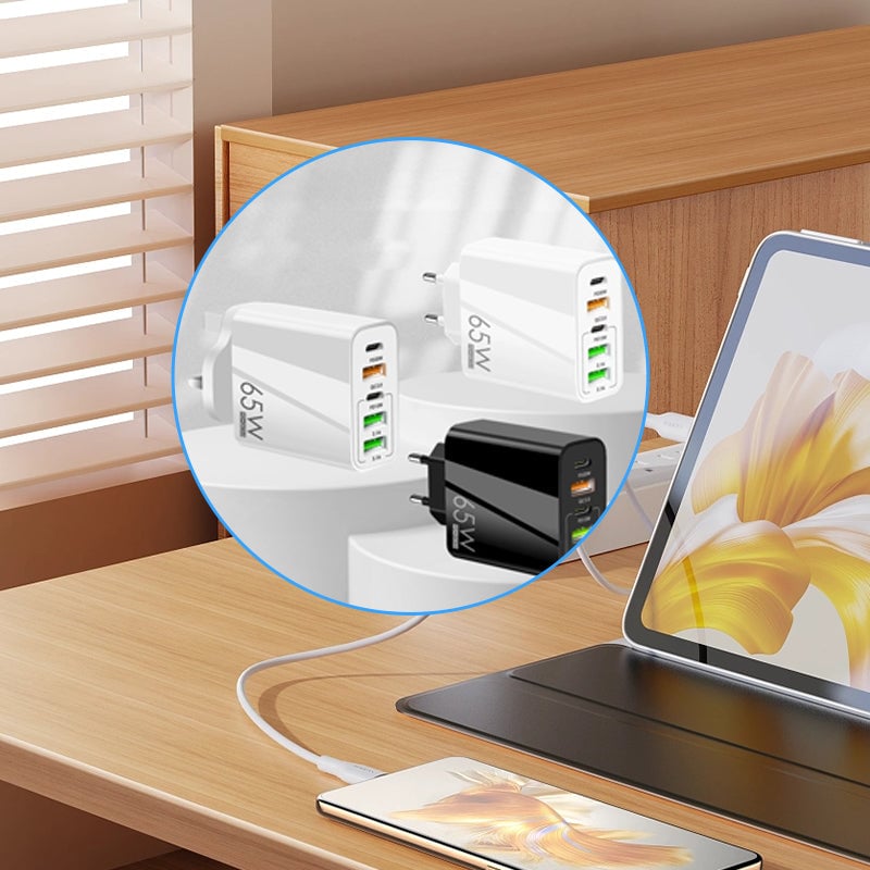 Multi-Port Adapter 65W Fast Charger - US Standard | Kalsten
