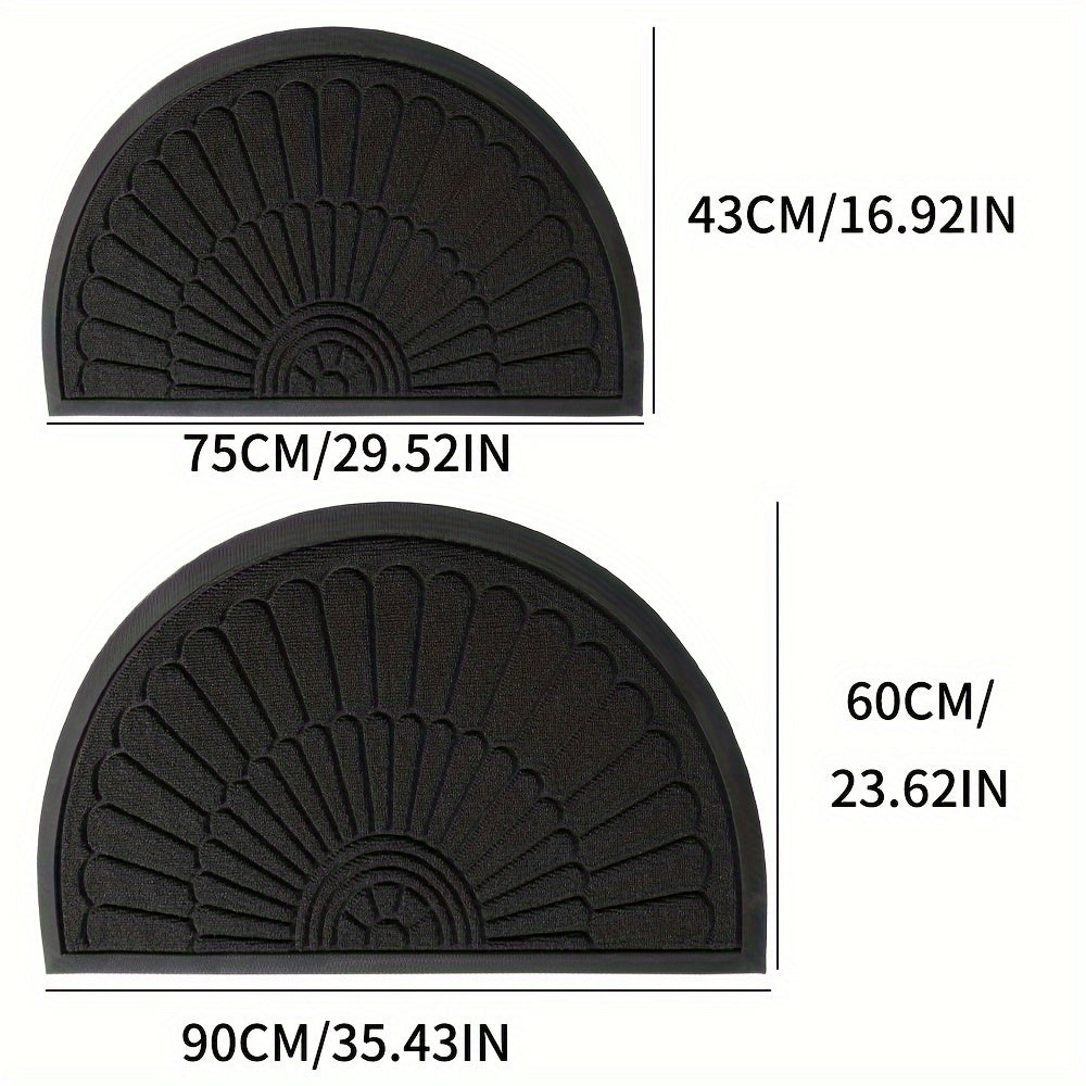 Semicircular rubber doormat – Durable and non-slip for indoors and outdoors | Brehn