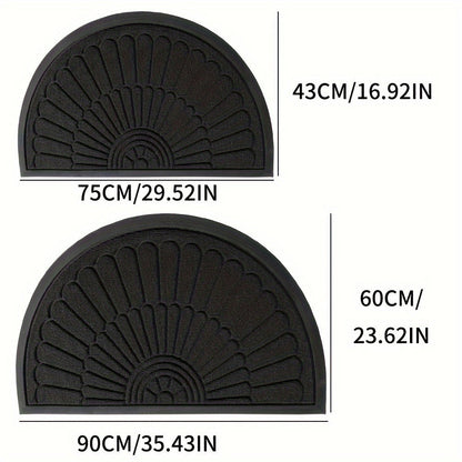 Semicircular rubber doormat – Durable and non-slip for indoors and outdoors | Brehn