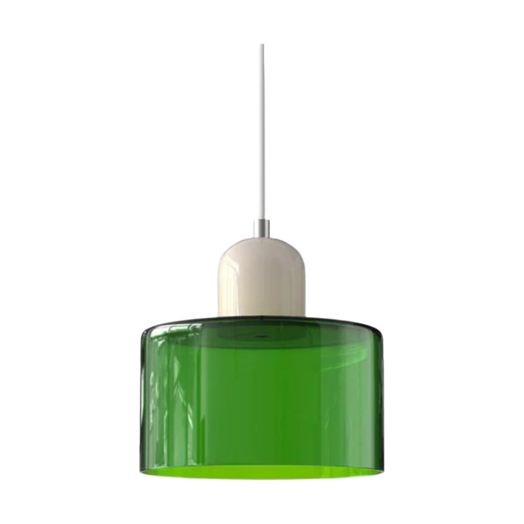 Glass pendant light – Elegant cylindrical pendant light for cozy living spaces | Kalsten