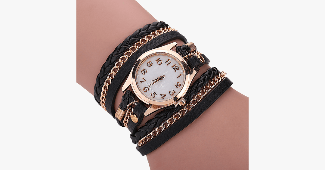 Kalsten | Gold Dial Quartz Watch with Funky Wraps – Designed to accentuate your casual look