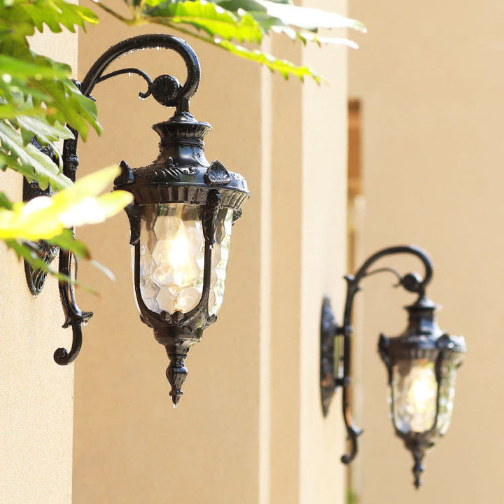 Traditional European Cylinder Lantern Aluminum Glass 1-Light Outdoor Wall Sconce Lamp For Outdoor Patio | Kalsten