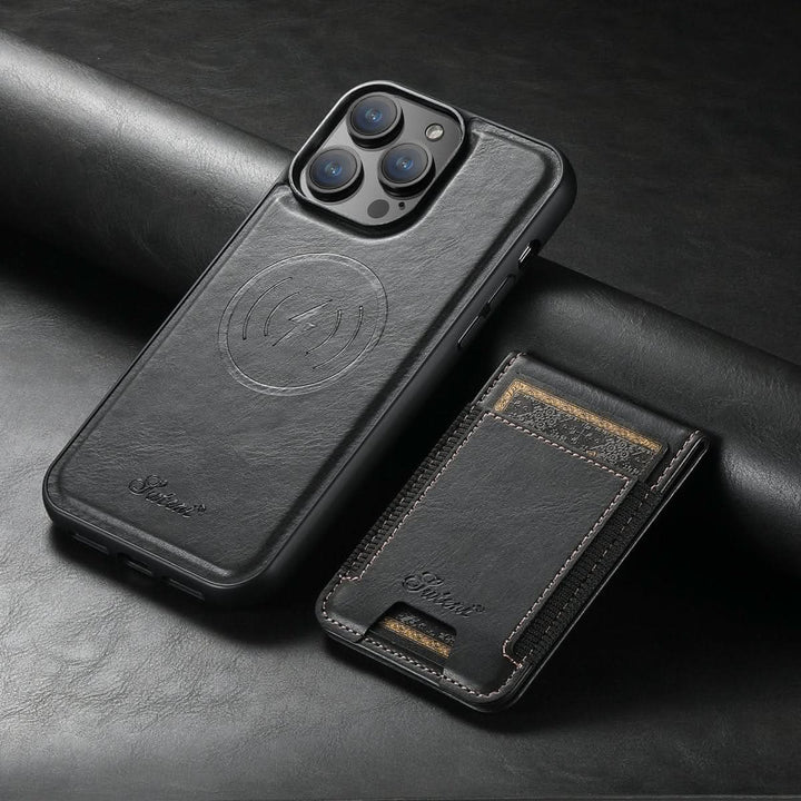 Kalsten | MagVibe Case – Premium Leather Case with Card Holder and Magnetic Stand