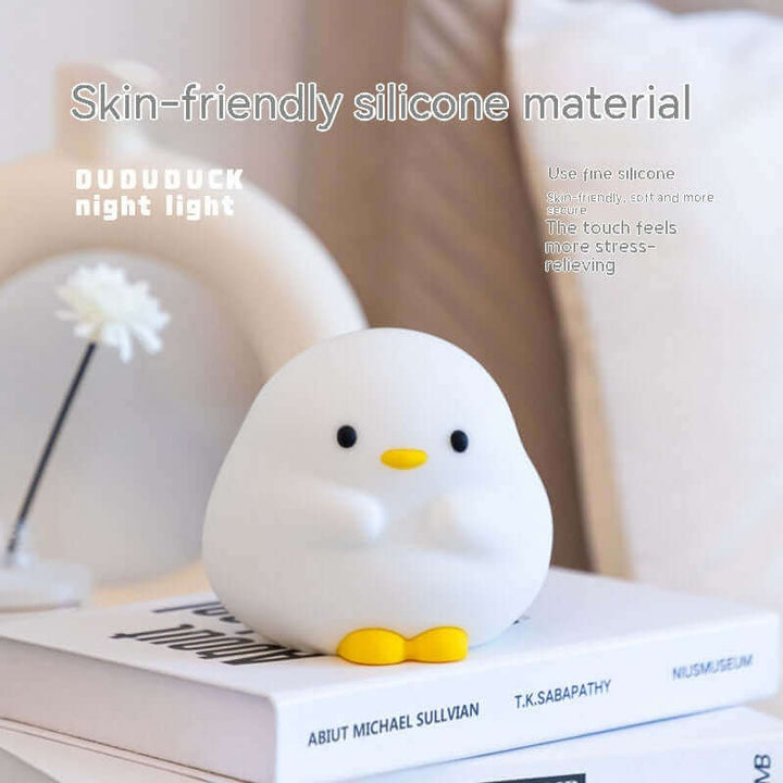 Cute Duck LED Night Lamp Cartoon Silicone USB Rechargeable Sleeping Light Touch Sensor Timing Bedroom Bedside Lamp For Kid Gift Home Decor | Kalsten