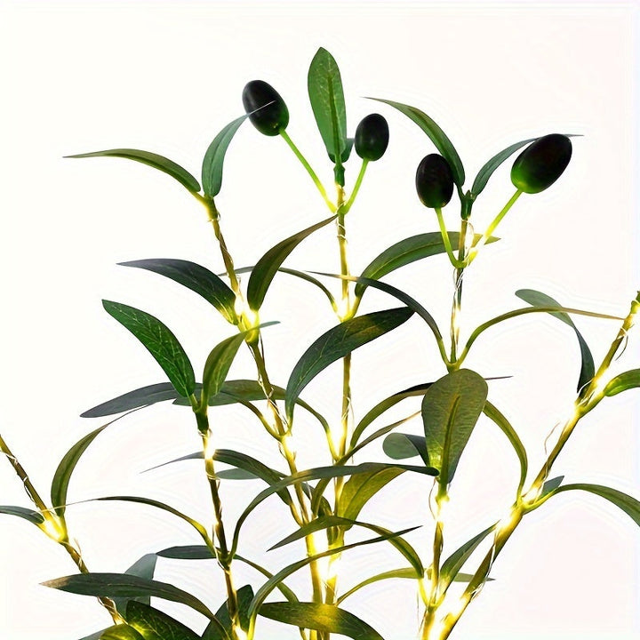 LumiTak – Elegant Olive Branch LED Table Lamp Kalsten