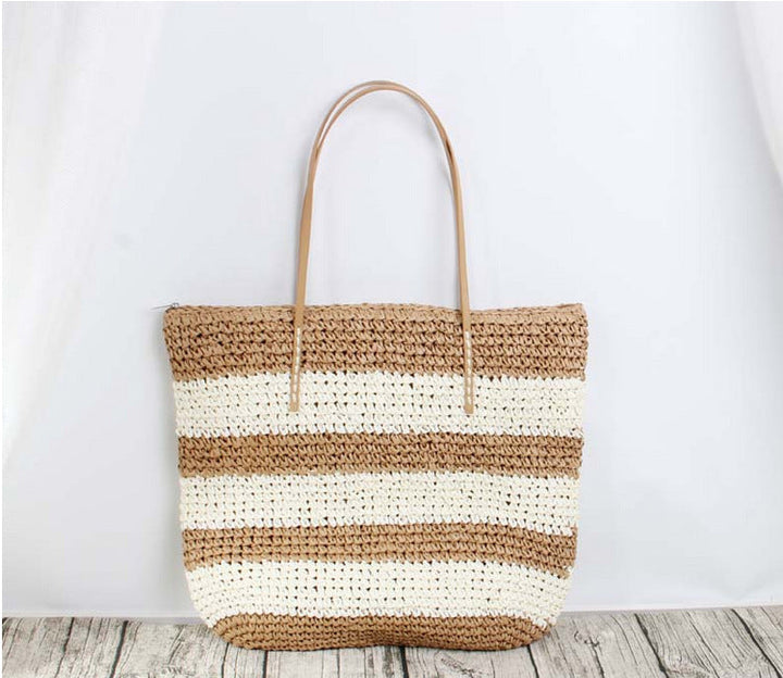 Large rattan shopping bag with sturdy handles Kalsten