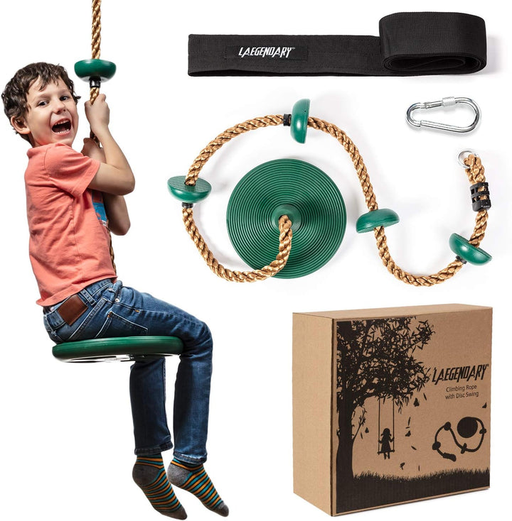 Kalsten | Adventurous Tree Swing Set - with Climbing Rope and Platforms for Children