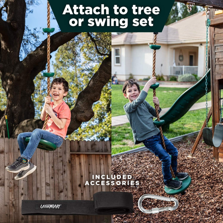 Kalsten | Adventurous Tree Swing Set - with Climbing Rope and Platforms for Children