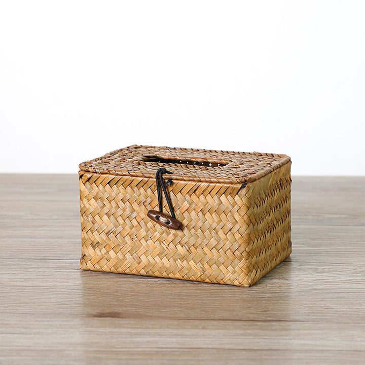 Handwoven Wicker Tissue Box Holder Kalsten