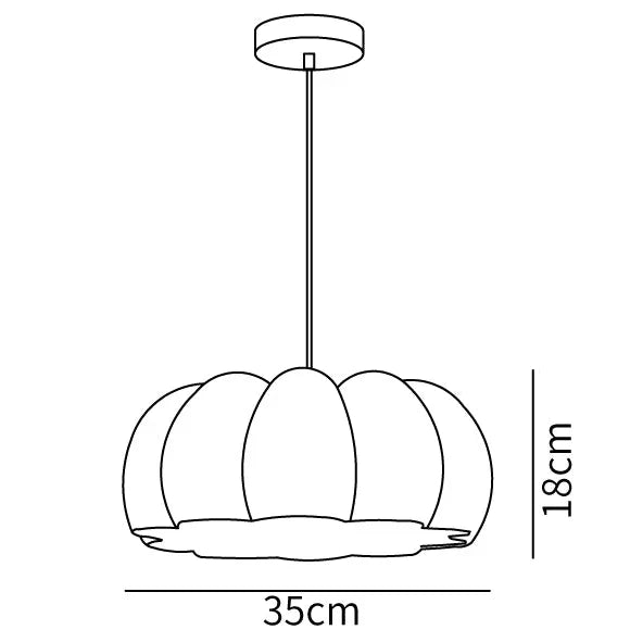Eco-friendly Resin Pumpkin Pendant Light | Kalsten