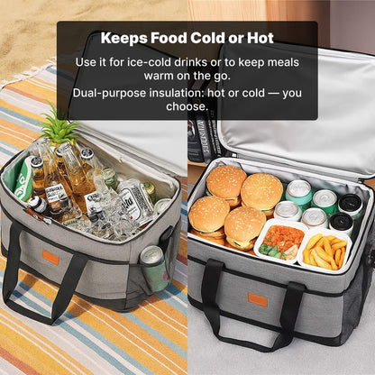 BowLift | 33L Waterproof Cooler Bag | Insulated, Spacious & Ideal for Picnics, Beach Days, Hiking, and Outdoor Activities