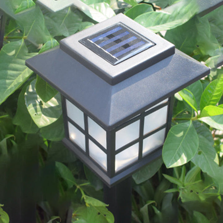 Traditional European Waterproof Solar ABS PC Plastic Rectangular LED Landscape Lighting For Garden | Kalsten