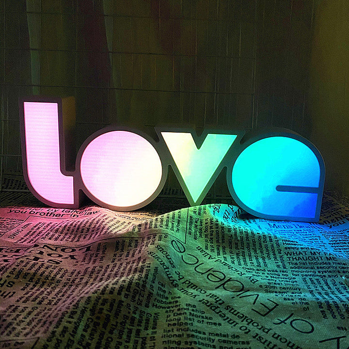 Modern Art Deco waterproof PS LOVE letters LED table lamp for the bedroom | Kalsten