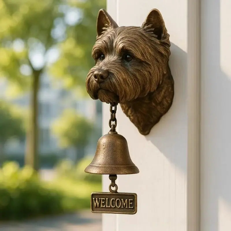 Kalsten | Welcome Bell Shepherd Bronze – Elegant Wall Bell with German Shepherd Design