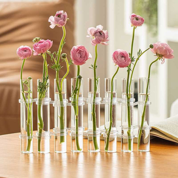 Noxord | Flexible Flower Vases with Hinges | Modern Glass Tube Vase