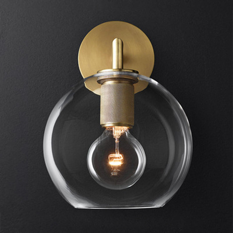 Traditionary Armed Sconce Light Metal 1/2 Heads Wall Lamp Fixture in Black/Brass/Chrome for Living Room | Kalsten