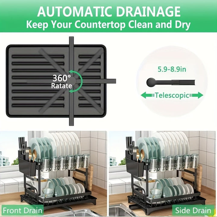 Draining rack 2 tiers with drainage | Kalsten