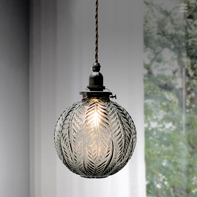Vintage Glass Dome Pendant Lamp Kalsten