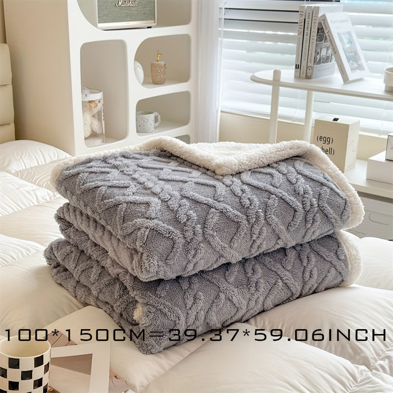 Vintage Luxe Reversible Fleece Blanket - Essential for Winter Kalsten