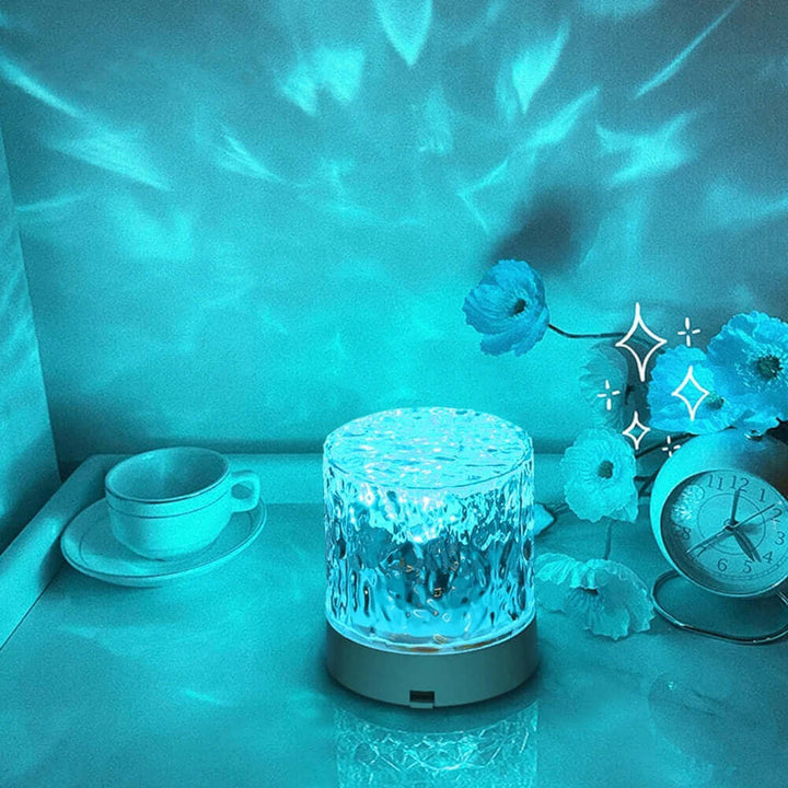 Crystal Lamp Water Ripple Projector Night Light Decoration Home Houses Bedroom Aesthetic Atmosphere Holiday Gift Sunset Lights Home Decor | Kalsten