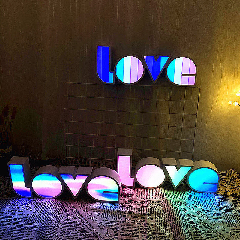 Modern Art Deco waterproof PS LOVE letters LED table lamp for the bedroom | Kalsten