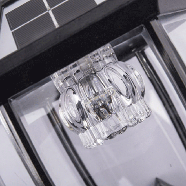 Traditional European Aluminum Glass LED Solar Waterproof Wall Sconce Lamp For Outdoor Patio | Kalsten
