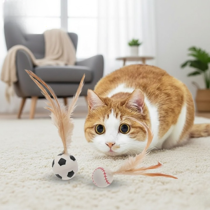 FetherSprint — Unleash the wild hunter in your cat with silent play fun! | Kalsten