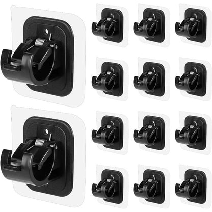Skanto | Nail-Free Adjustable Curtain Rod Brackets Holder – Drill-Free & Wall-Safe