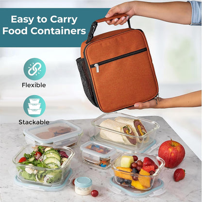 Skanto | 8-Piece Glass Food Storage Container Set with Lids