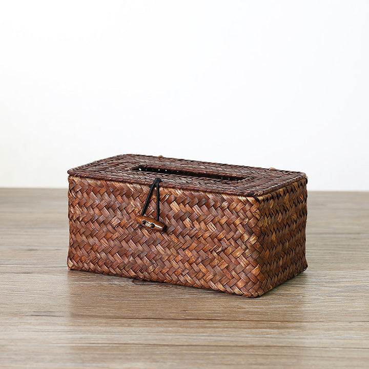Handcrafted Natural Wicker Tissue Box Holder Kalsten