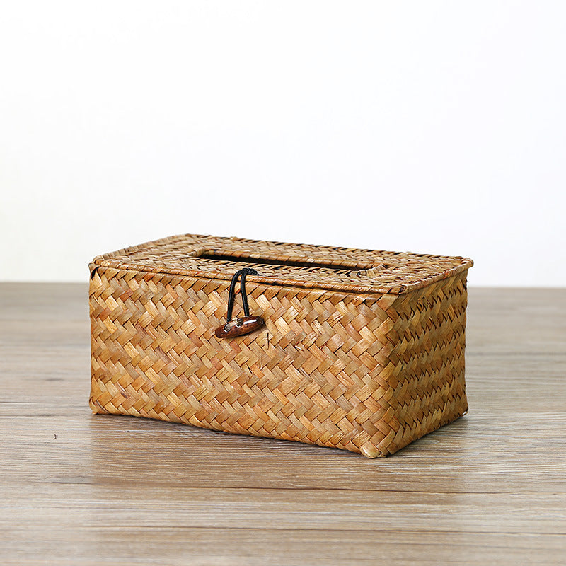 Handcrafted Natural Wicker Tissue Box Holder Kalsten