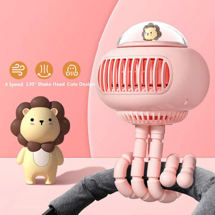 Lovely Cartoon Portable Safe Stroller Fan | Kalsten