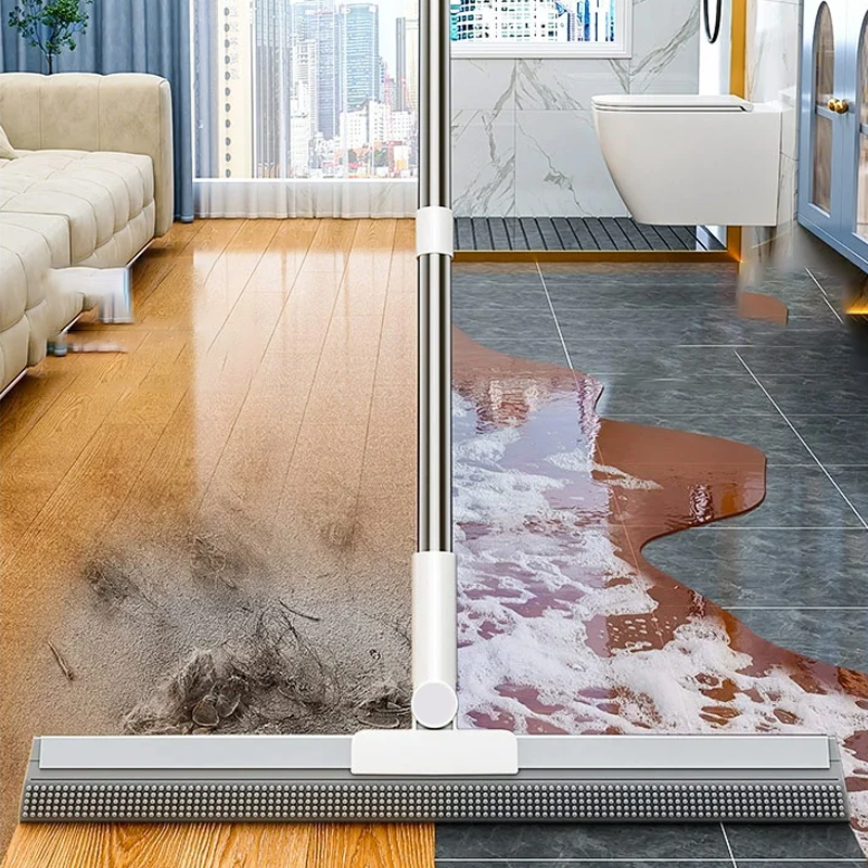 Floor wiper with rubber lip & TPE bristles | Kalsten