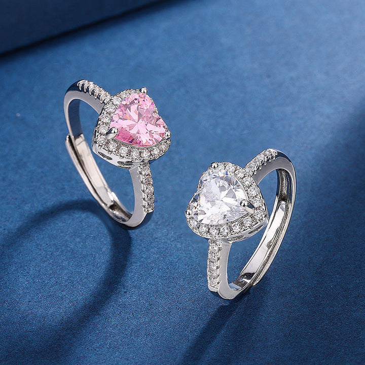 Kalsten | Diamond Love Peach Heart Ring