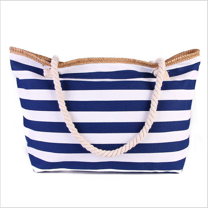 Large beach bag with maritime stripes Kalsten
