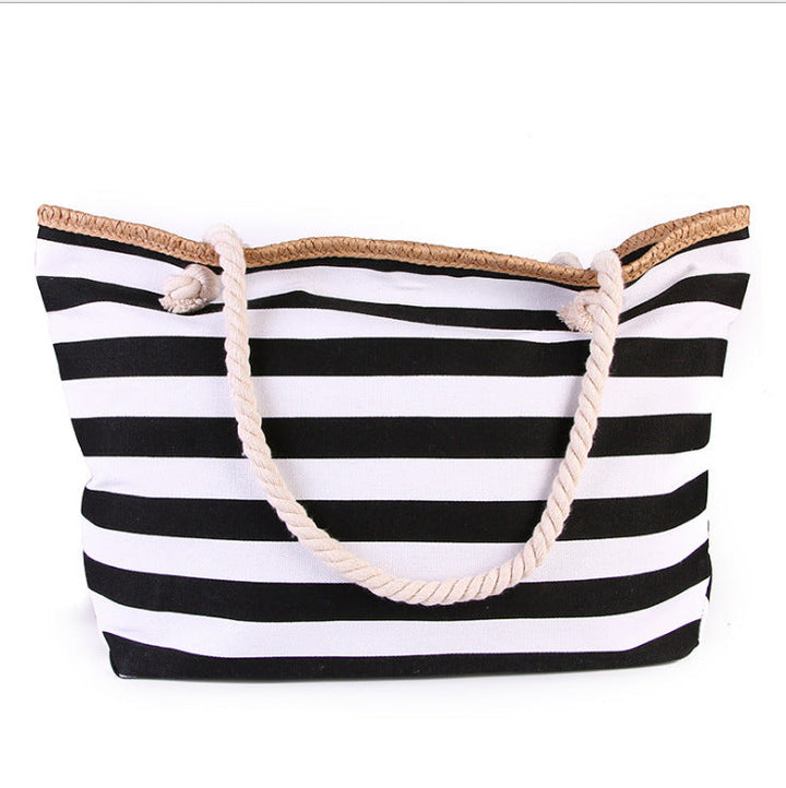 Large beach bag with maritime stripes Kalsten
