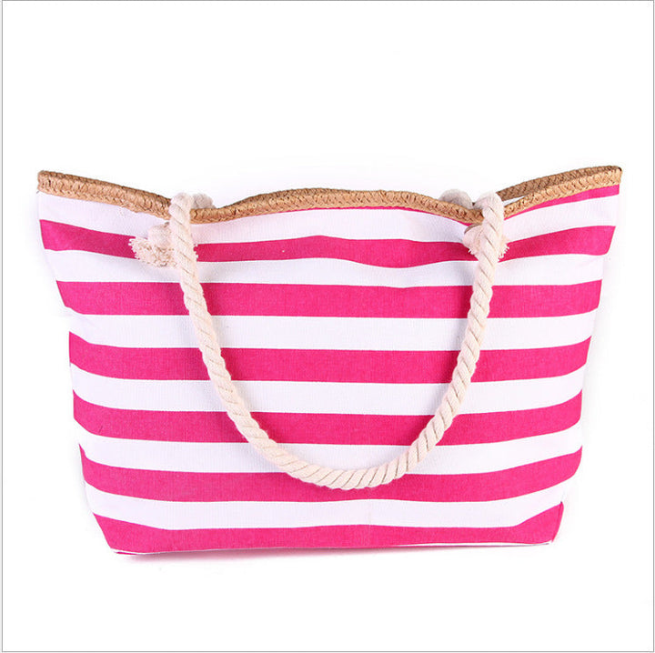 Large beach bag with maritime stripes Kalsten
