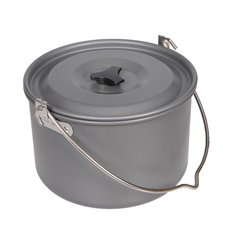 lightweight anodized aluminum camping cooking pot with bail handle and secure lid Kalsten